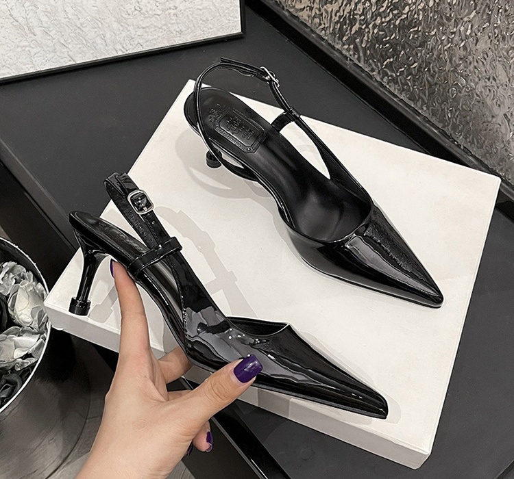 Fashion fine-root sandals soft soles high-heeled shoes