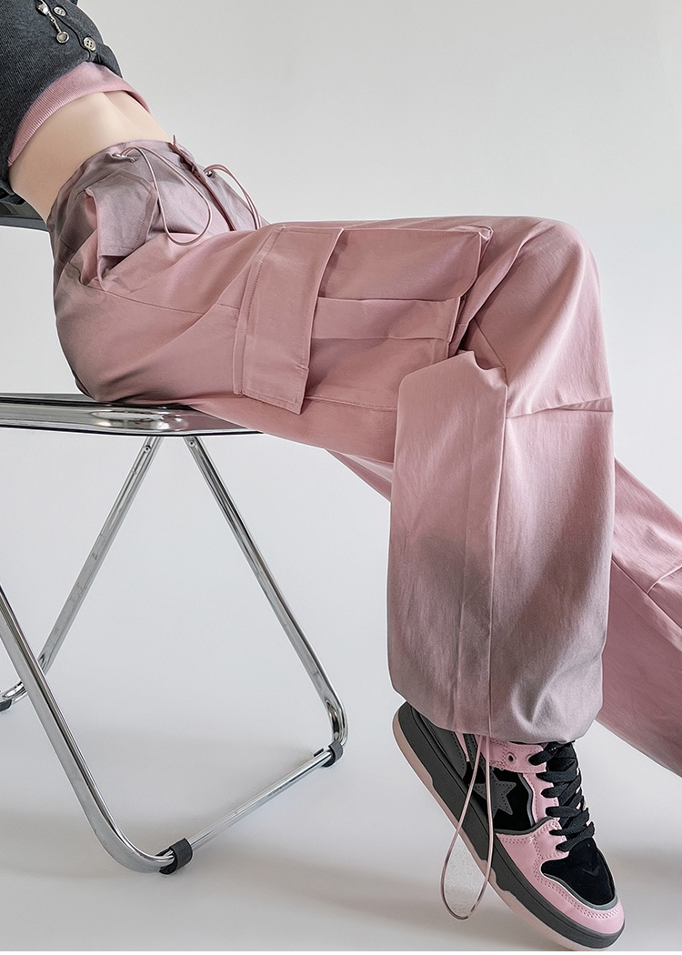 Loose work pants American style wide leg pants for women