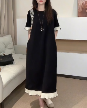 Western style loose T-shirt light luxury dress for women