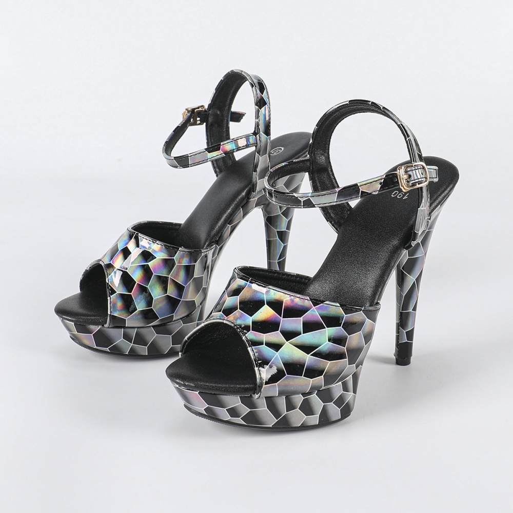 Rhinestone fine-root formal dress high-heeled shoes for women