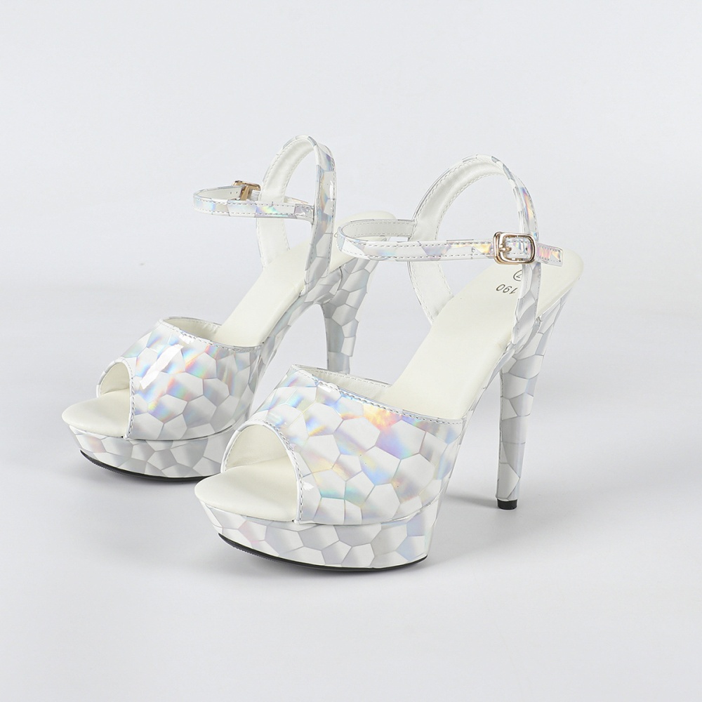 Rhinestone fine-root formal dress high-heeled shoes for women