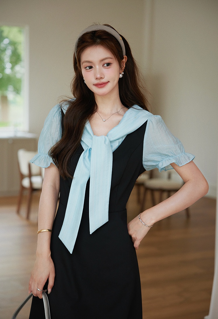 Large yard summer mixed colors dress for women