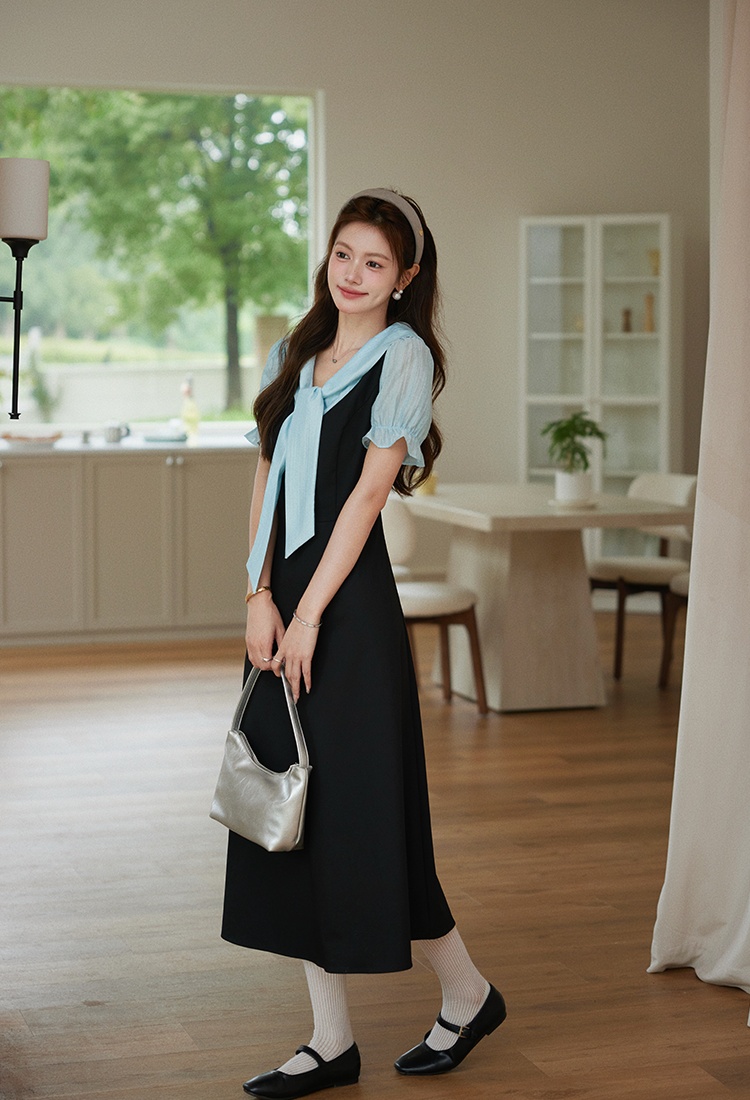 Large yard summer mixed colors dress for women