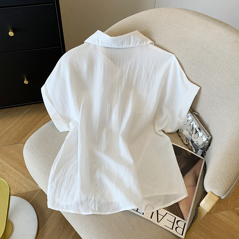Pure France style shirt niche long sleeve coat for women