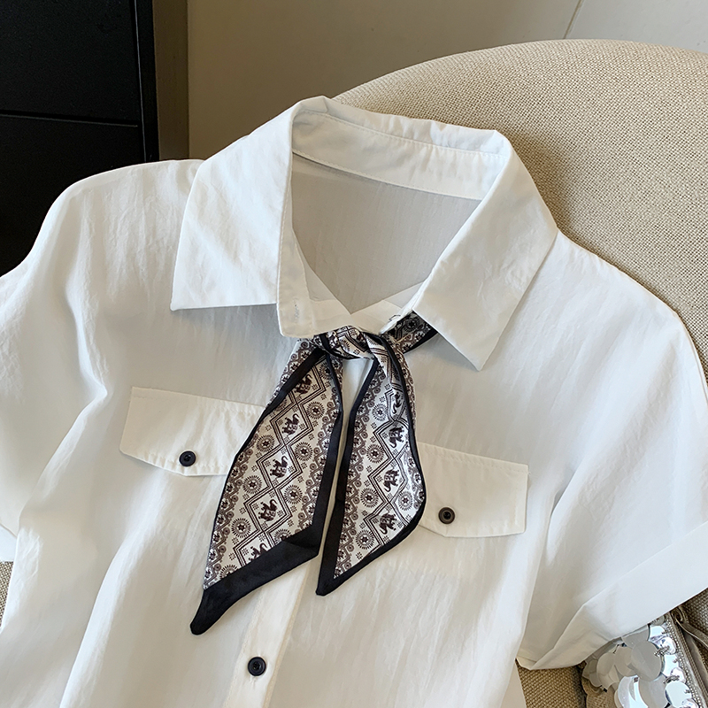 Pure France style shirt niche long sleeve coat for women