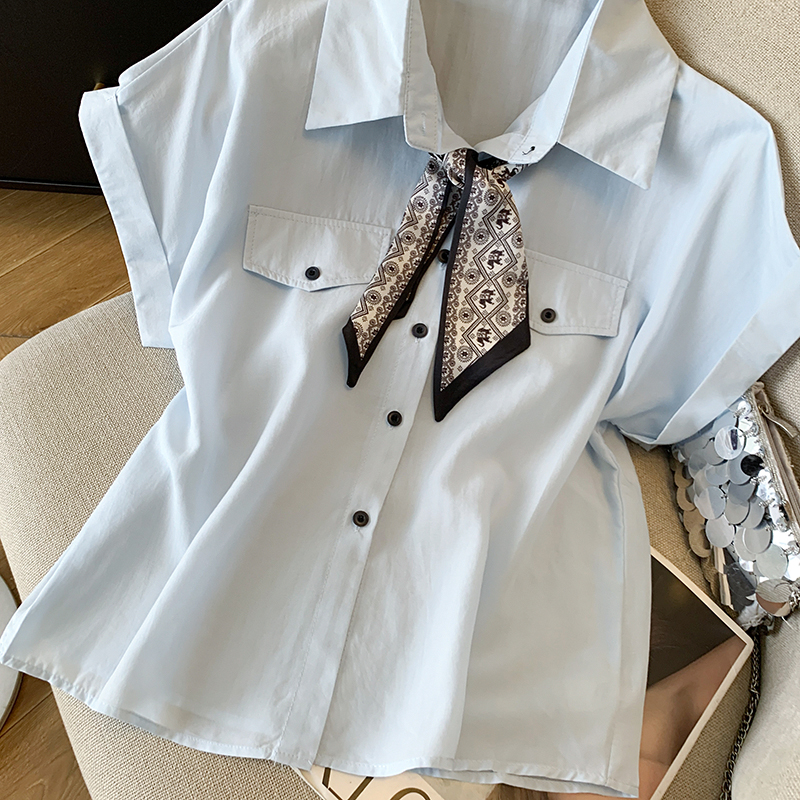 Pure France style shirt niche long sleeve coat for women