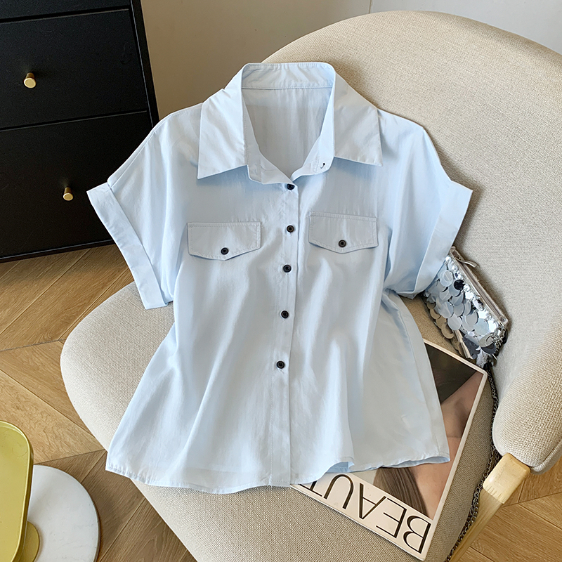 Pure France style shirt niche long sleeve coat for women