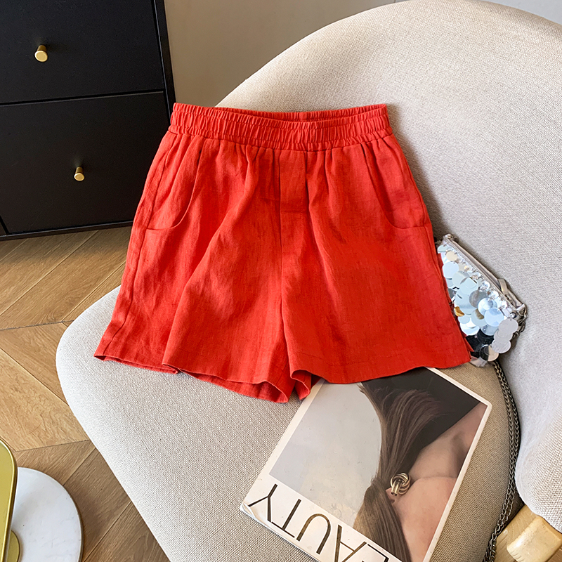 Lotus leaf edges small shirt shorts 2pcs set for women