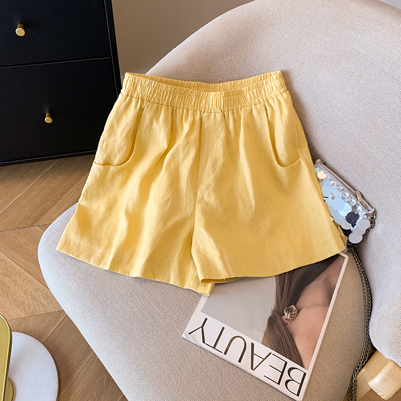 Lotus leaf edges small shirt shorts 2pcs set for women