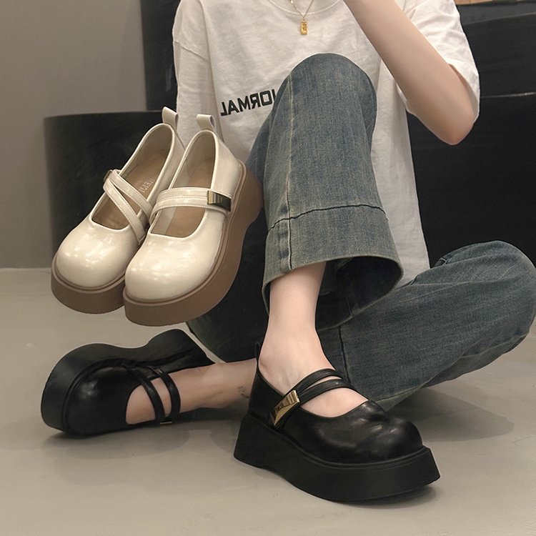 Lady leather shoes spring and summer shoes for women