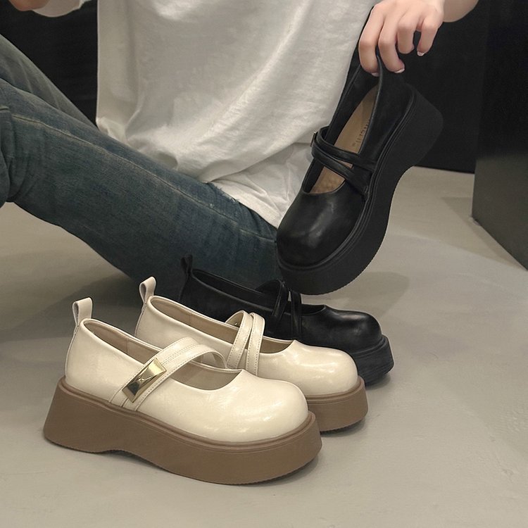 Lady leather shoes spring and summer shoes for women