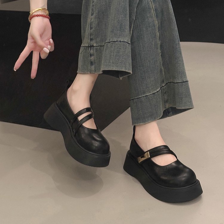 Lady leather shoes spring and summer shoes for women