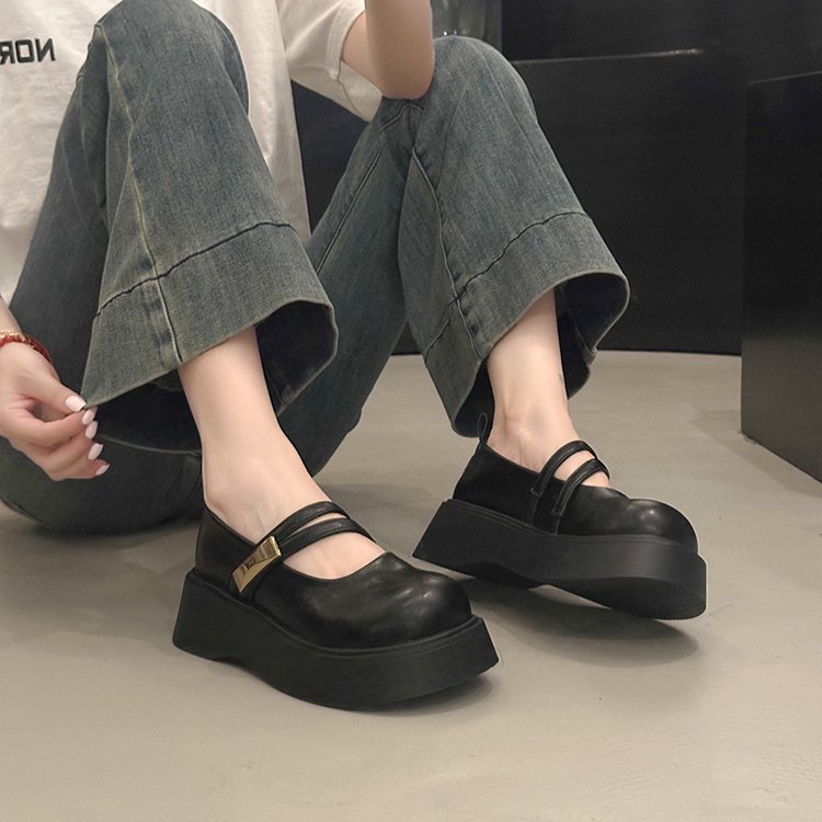 Lady leather shoes spring and summer shoes for women