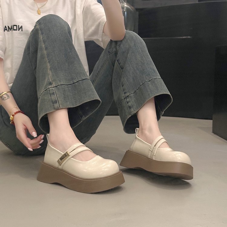 Lady leather shoes spring and summer shoes for women