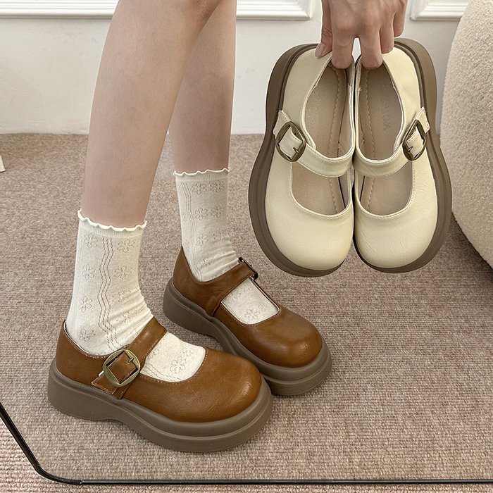 Spring and autumn shoes leather shoes for women