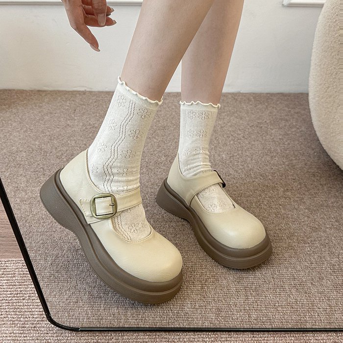 Spring and autumn shoes leather shoes for women