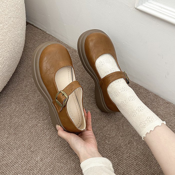 Spring and autumn shoes leather shoes for women