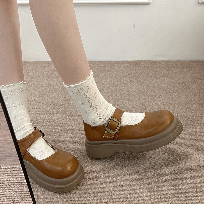Spring and autumn shoes leather shoes for women