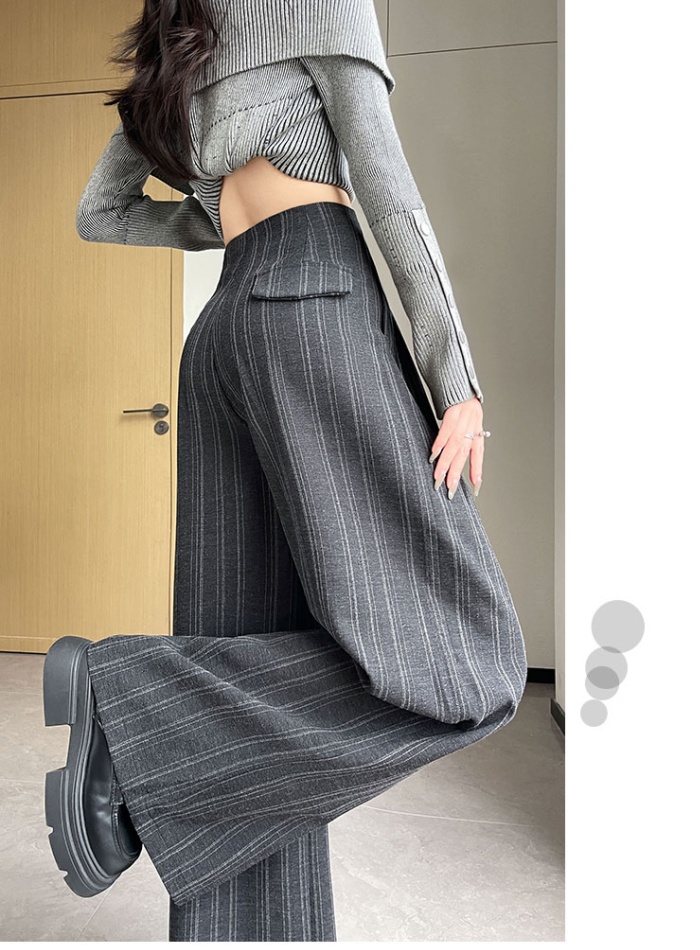 High waist business suit wide leg pants for women