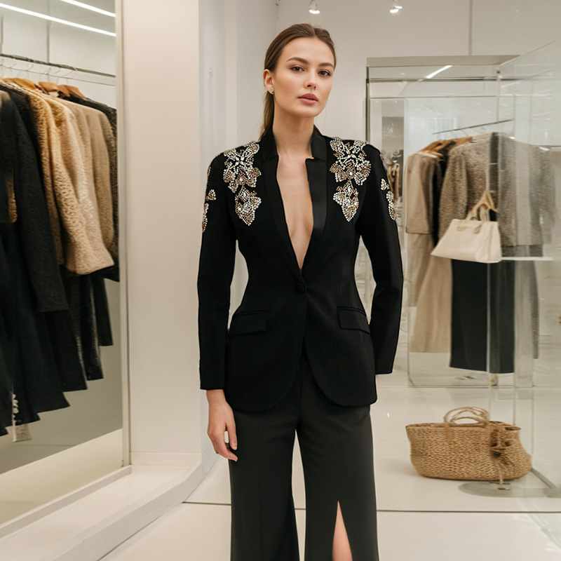 Casual autumn business suit light luxury coat for women