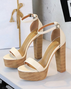 European style open toe sandals sexy platform