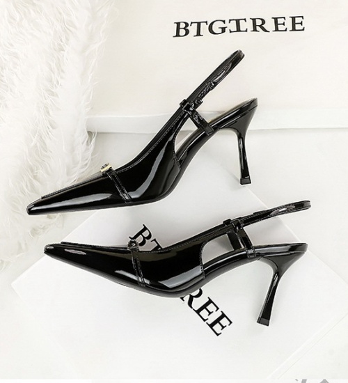 Banquet high-heeled shoes patent leather shoes