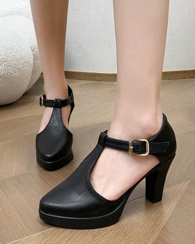 Fashion lady platform pointed high-heeled shoes