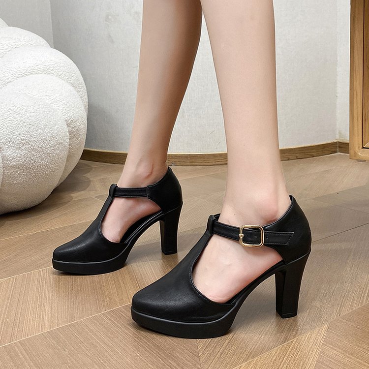Fashion lady platform pointed high-heeled shoes