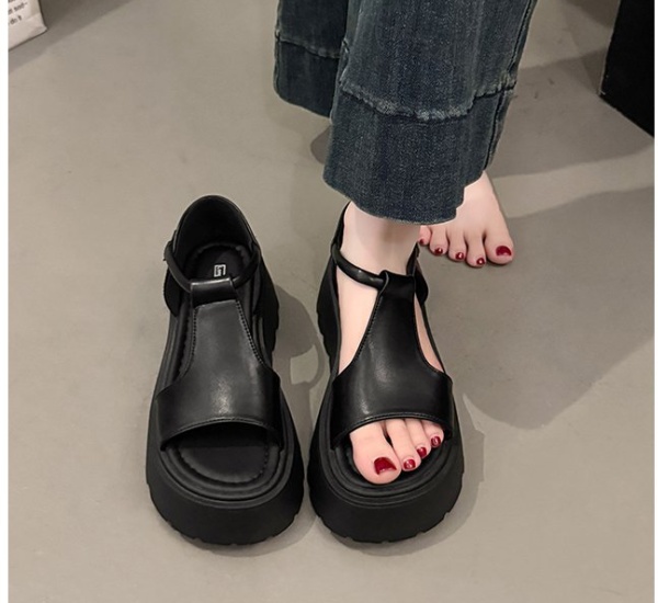 Fish mouth rome shoes summer platform shoes for women