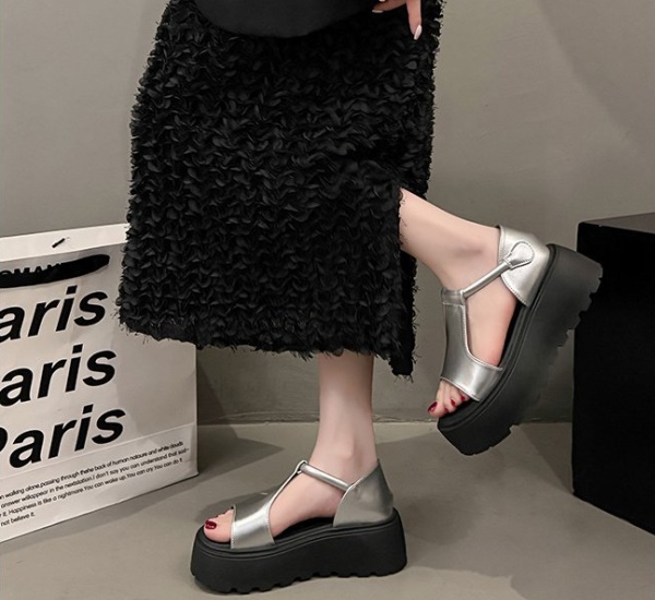 Fish mouth rome shoes summer platform shoes for women