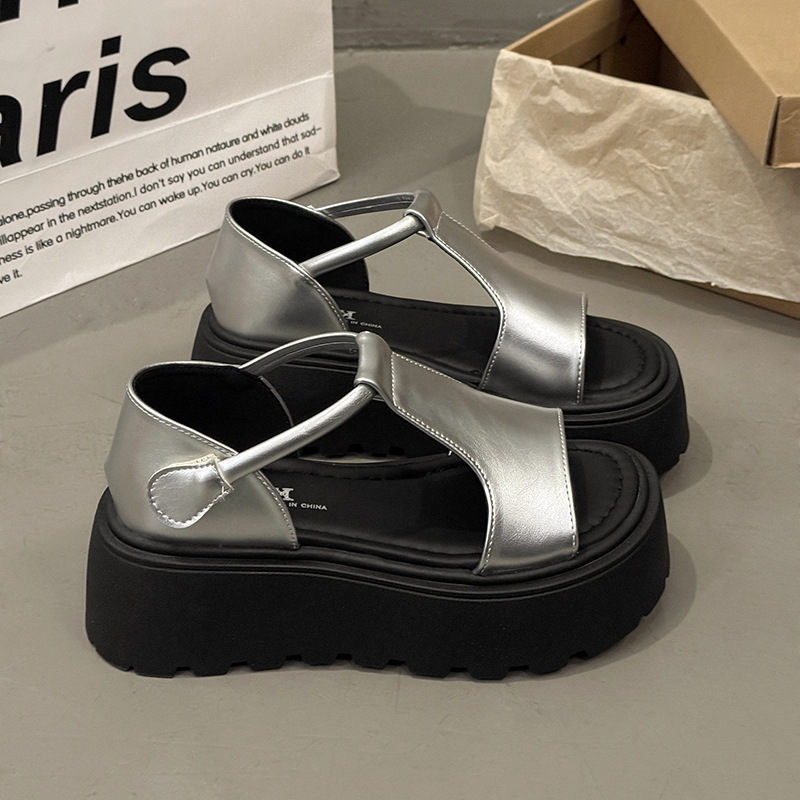 Fish mouth rome shoes summer platform shoes for women