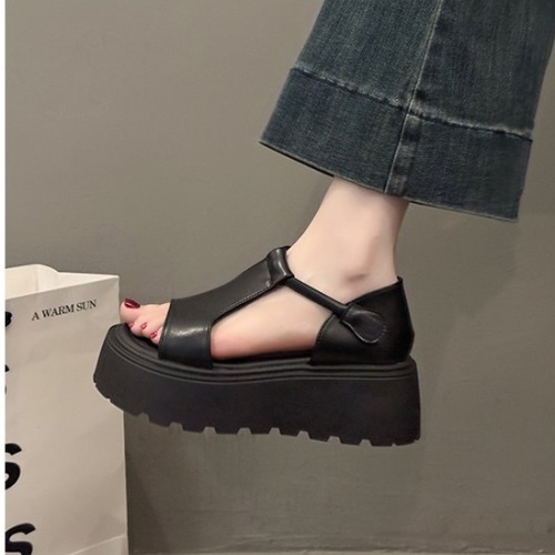 Fish mouth rome shoes summer platform shoes for women