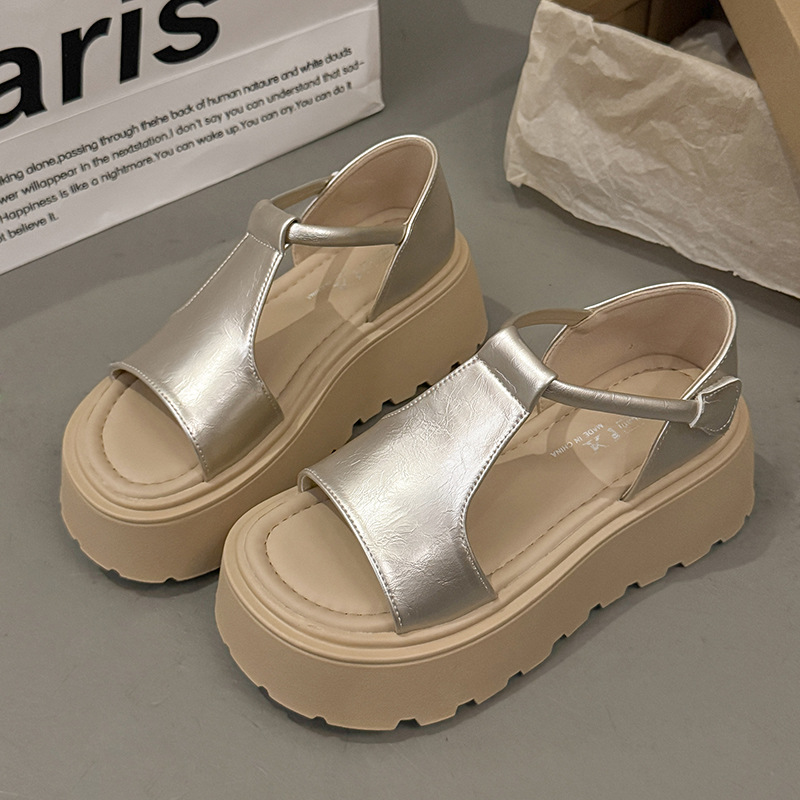 Fish mouth rome shoes summer platform shoes for women
