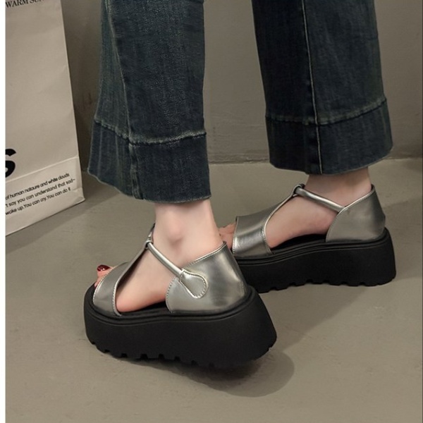 Fish mouth rome shoes summer platform shoes for women