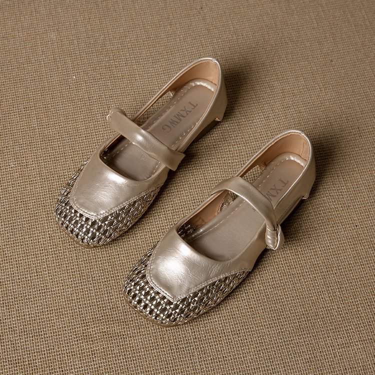 Flat hollow flattie summer lady peas shoes
