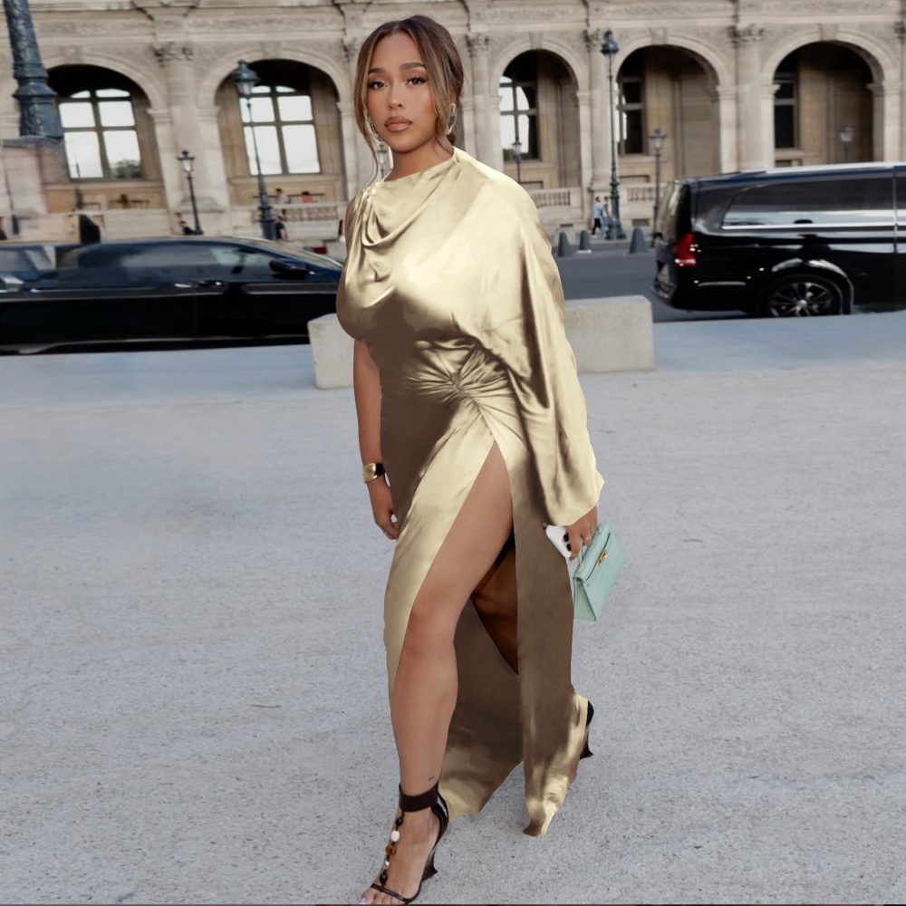 Sexy high split dress European style formal dress