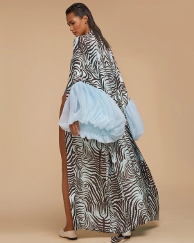 Printing sandy beach cardigan seaside smock for women