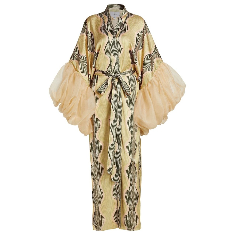 Printing sandy beach cardigan seaside smock for women