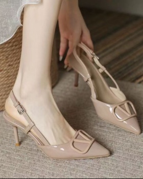 Low pointed sandals all-match high-heeled shoes for women