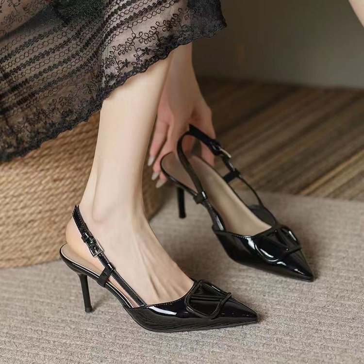 Low pointed sandals all-match high-heeled shoes for women