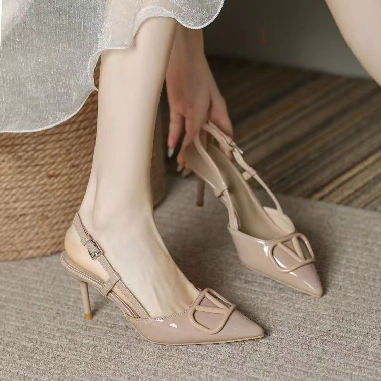 Low pointed sandals all-match high-heeled shoes for women