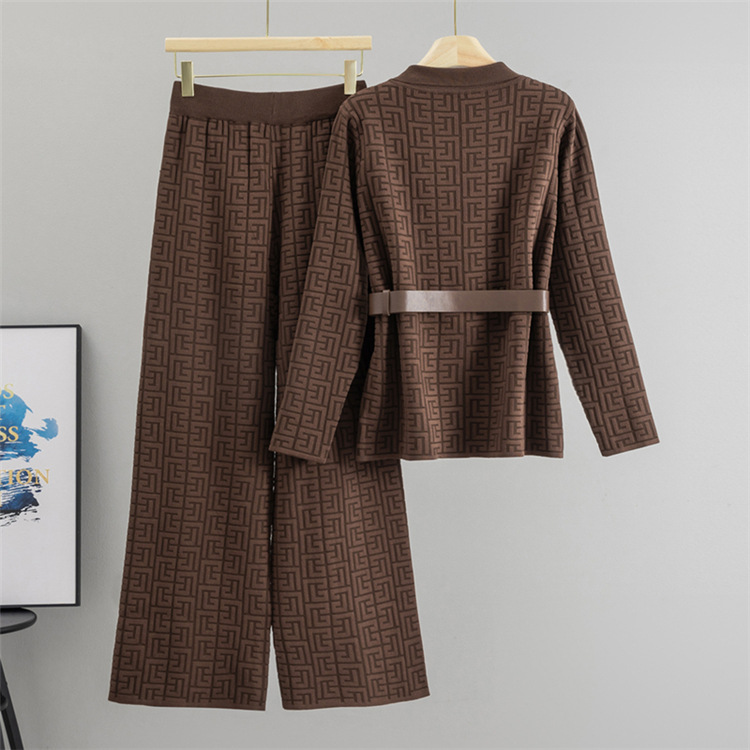 Temperament wide leg pants business suit a set for women