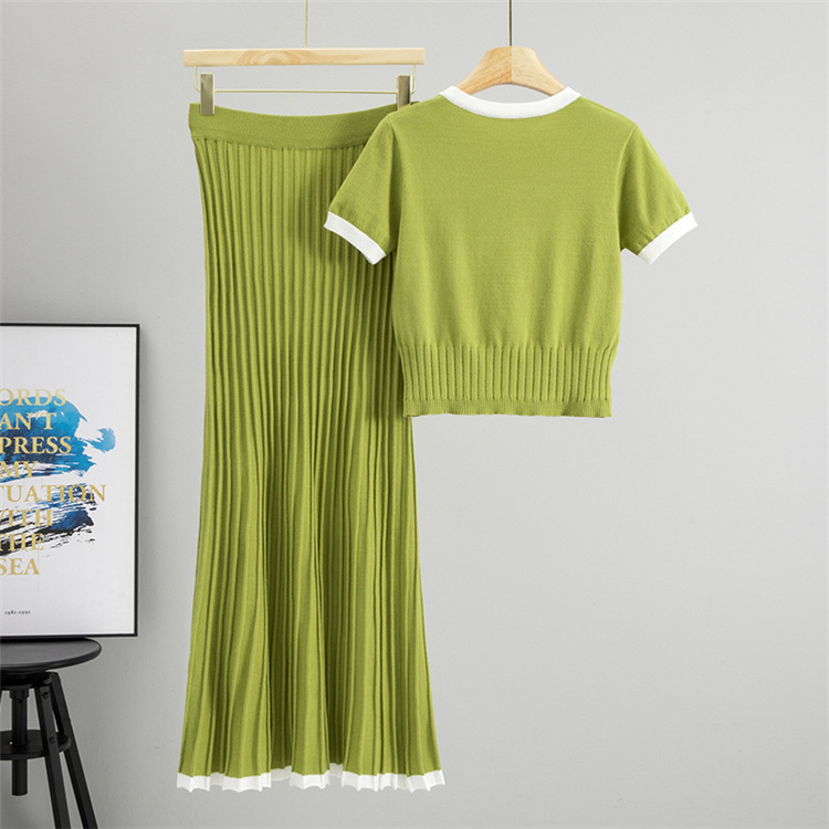 Autumn cardigan fashion long skirt 2pcs set for women