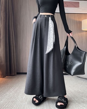 High waist wide leg pants scarves for women
