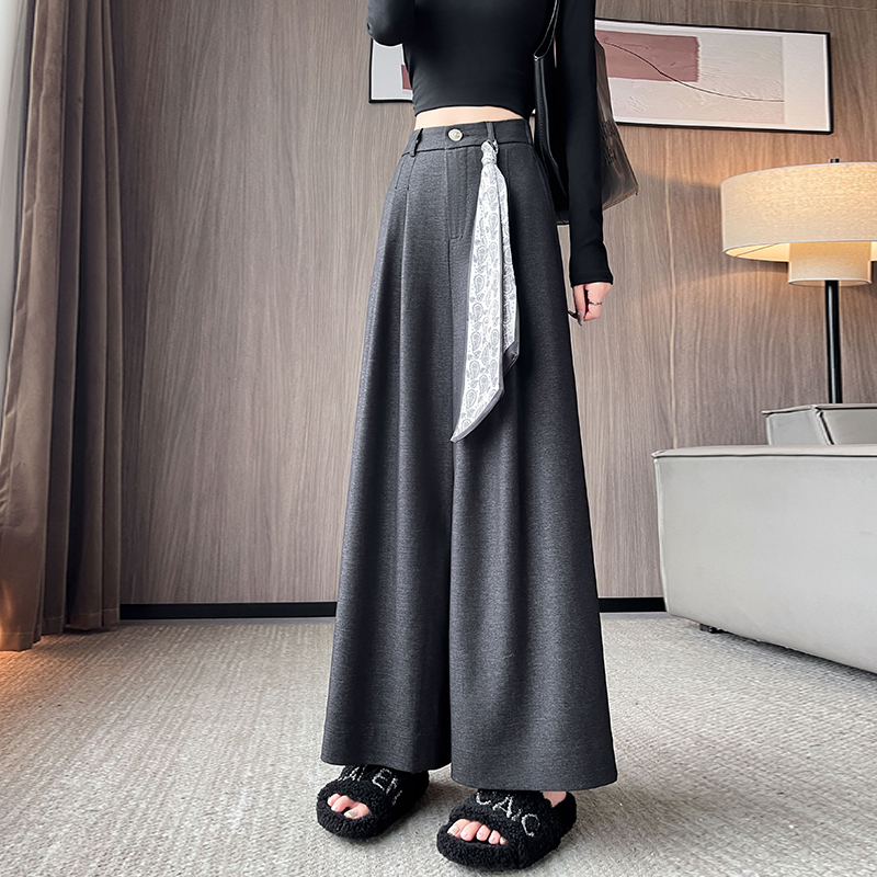 High waist wide leg pants scarves for women