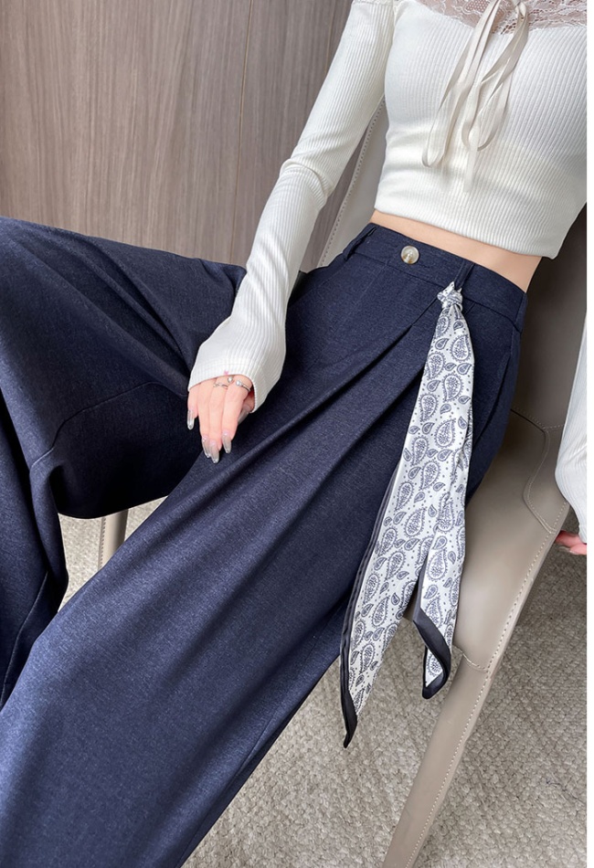 High waist wide leg pants scarves for women