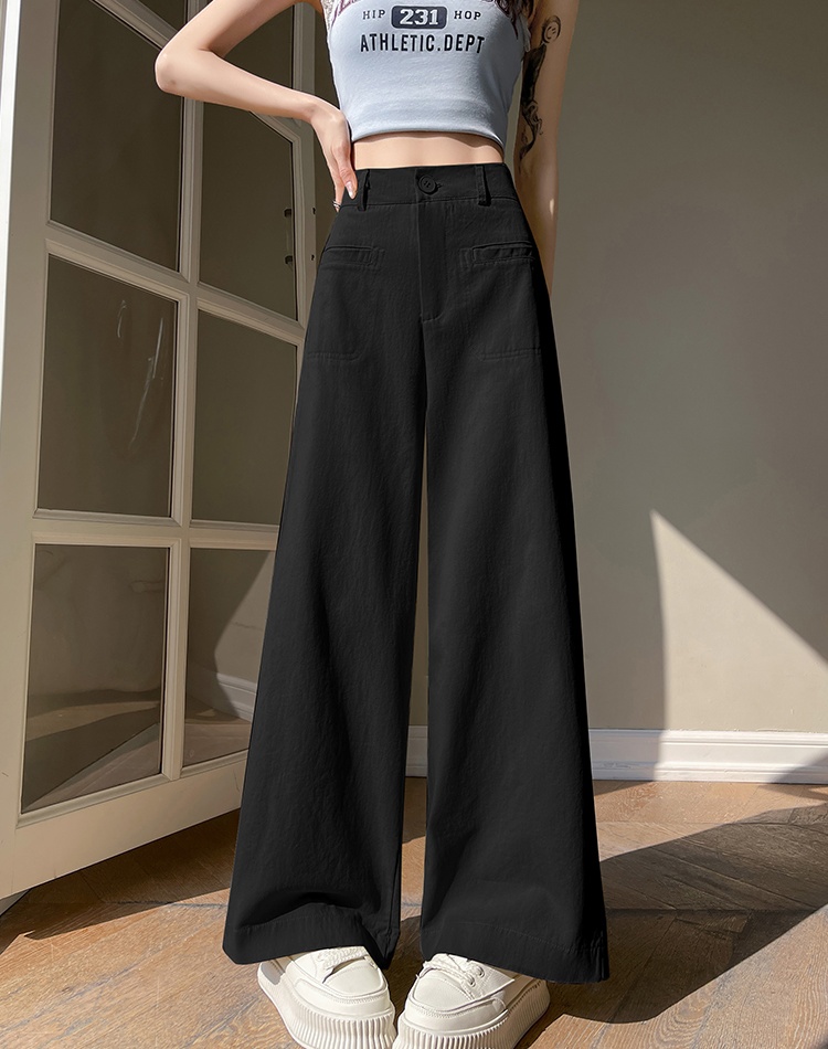 Nine tenths drape casual pants loose wide leg pants for women