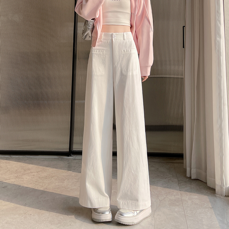 Nine tenths drape casual pants loose wide leg pants for women