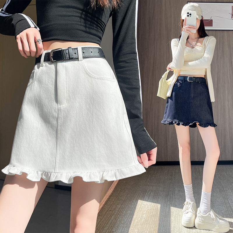 Slim autumn skirt A-line temperament short skirt for women