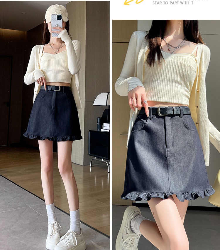 Slim autumn skirt A-line temperament short skirt for women